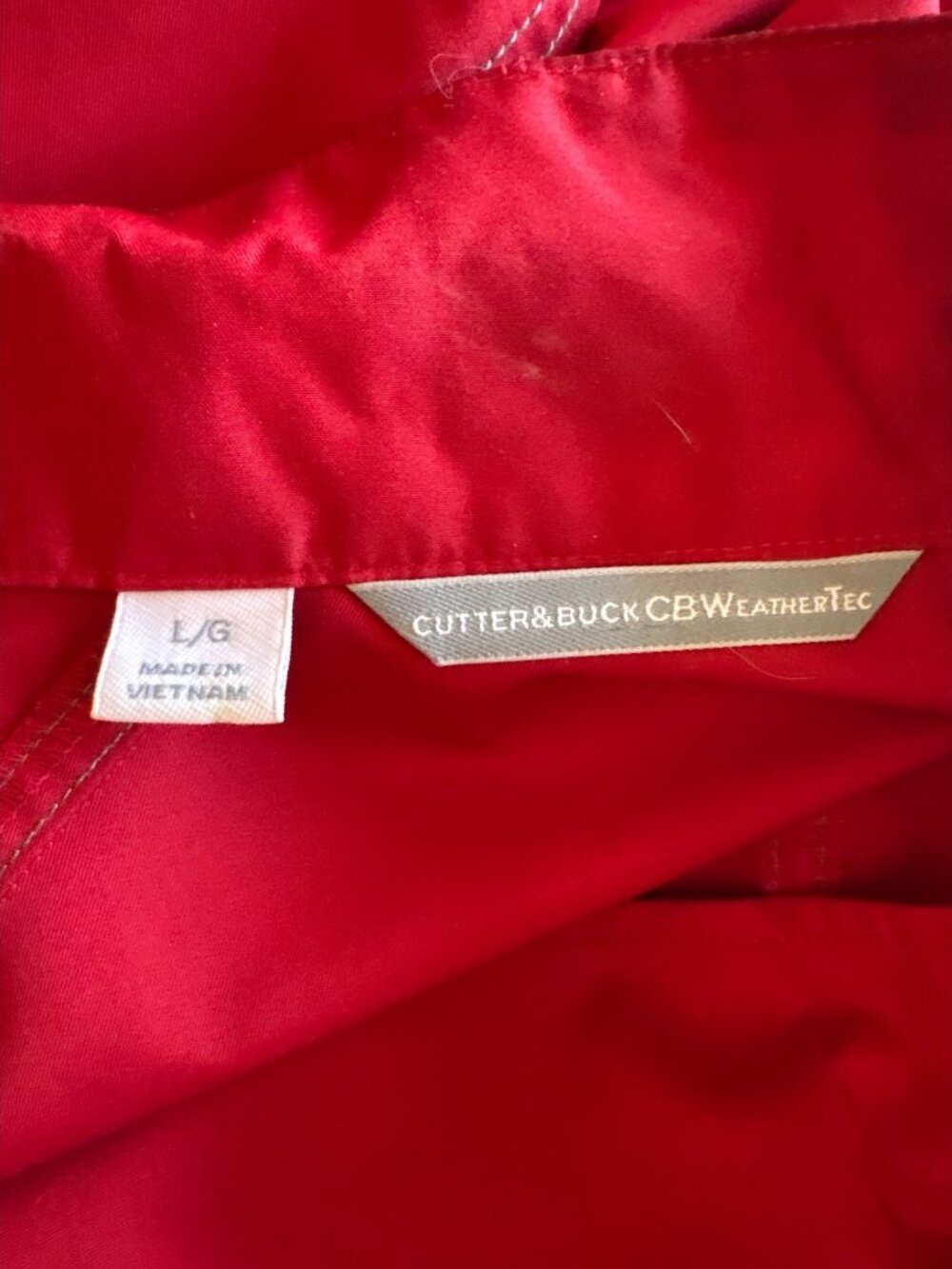 Kansas City Chiefs Cutter & Buck Red Half-Zip Pullover Jacket Mens Polyester Emb - Picture 12 of 12
